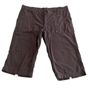 Eddie Bauer Sport Capri Ankle Pants Stretch Hiking Outdoor Camping Gray Size Lrg